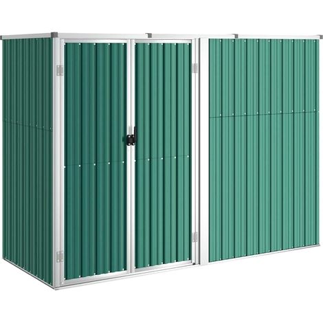 Maison Exclusive - Capanno per Attrezzi Verde 225x89x161 cm in Acciaio Zincato (1/5)