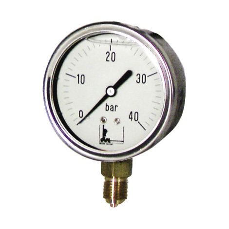 Manomètre inox, glycérine Ø 63mm, 0/25bar - DIFF