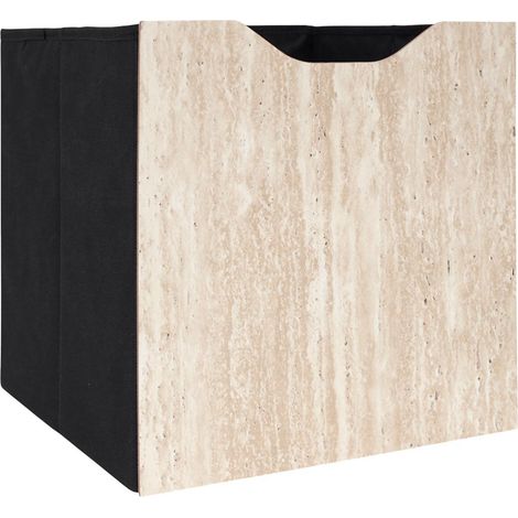 Contenitore pieghevole in tessuto e MDF Terranova 30x30 cm (1/5)