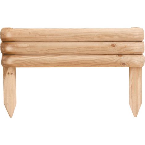 RECINTO STECCATO VAMPIRO 4 PZ. PER DELIMITARE AIUOLE CM.55X15+20H IN LEGNO DI PINO IMPREGNATO