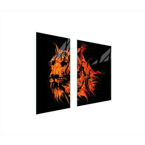 PLAQUE DE PROTECTION EN VERRE 75x52 TIGRE (1/5)