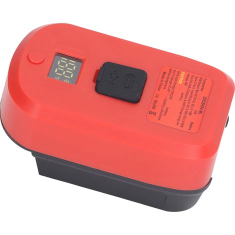 Adaptateur batterie 18V avec affichage de puissance, convertisseur lithium outil électrique vers sortie USB-C, chargeur portable avec indicateur LED. (1/5)