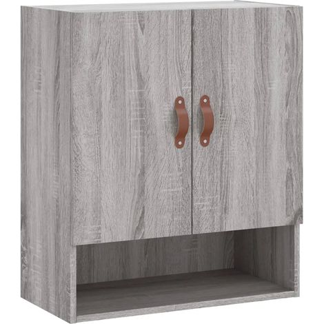 Armadio da parete di design funzionale portaoggetti 60 x 31 x 70 cm in legno ingegnerizzato grigio 020048754