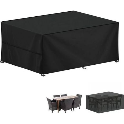 Housse protection salon de jardin extérieur 210x110x75 cm, tissu Oxford 420D imperméable anti-poussière (1/4)