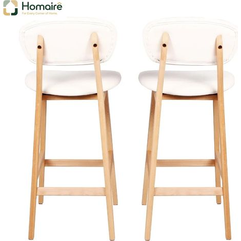 Chaise de jardin en bois blanc 43 x 37,5 x 91.5 cm HOMAIRE (1/5)