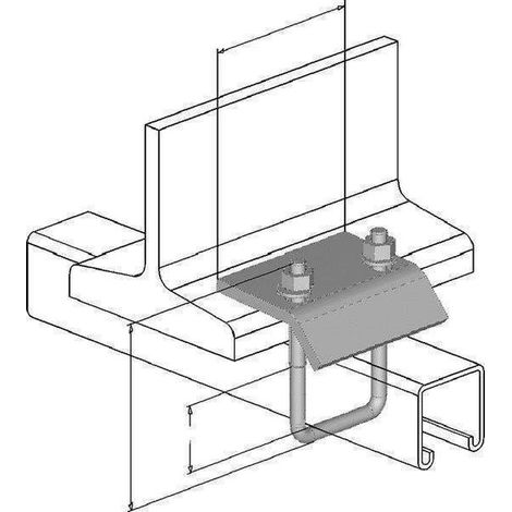 Étriers fils pour rails 41/21 et 41/41 – Fixation robuste sur IPN – Matériaux de haute qualité pour durabilité – Modèle 11091089
