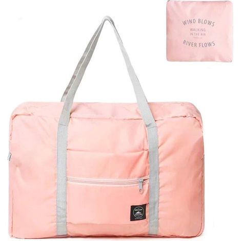 Sac à main messager léger et pliable (rose),