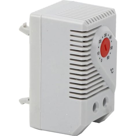 Contrôleur de Température Mécanique du Thermostat, 0-60 ℃ Contrôleur de Température Mécanique Interrupteur de Contrôleur de Température du Thermostat avec Montage de Rail DIN (1/5)