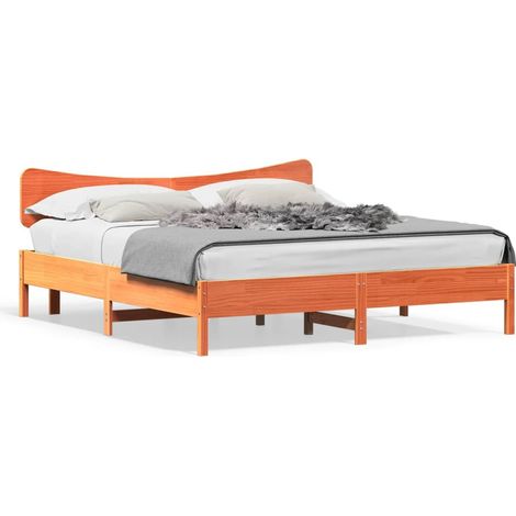 Maison Exclusive - Giroletto senza Materasso Marrone Cera 160x200 cm Legno di Pino