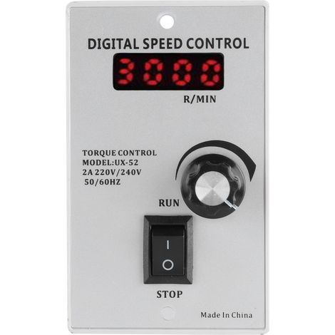 Contrôleur de vitesse de moteur numérique réglable en continu 220 V CA 50 Hz 15-400 W 0-1450 tr/min (400 W) (1/5)