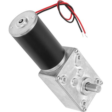 Drehzahlreduzierender elektrischer Getriebemotor, Schneckengetriebemotor für Reversierbetrieb, 8 mm Welle, 12 V (12 V, 12 U/min) (1/5)