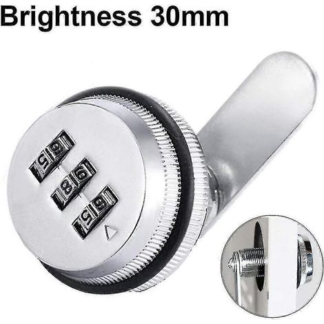 Boîte aux lettres à combinaison sans clé pour tiroir de placard 30 mm-Silver (1/5)