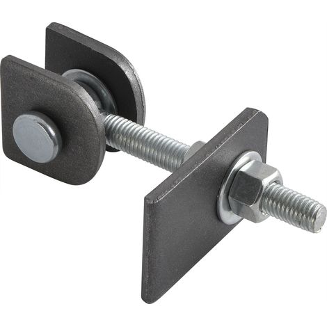 Anschweißtorband verstellbar, Länge 105 mm, Stahl blank/ verzinkt