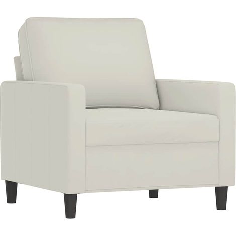 Fauteuil relax  Fauteuil Crème 60 cm Velours (1/5)