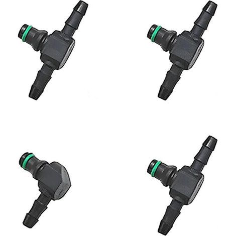 4 Pièces Connecteur Retour Injecteur Gasoil, Retour Injecteur Gasoil Pour Common Rail Série, Connecteur De Tuyau De Retour D'injecteur Diesel, Connecteur Renvoi De Gasoil Injecteur Voiture (1/5)