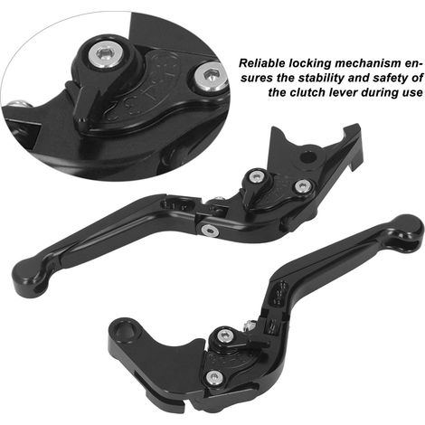 Umkehrbarer und arretierbarer Kupplungshebel, CBR650F CB650F R, CNC-gefrästes 6061 Aluminium, schwarz, 2 Stück (1/5)