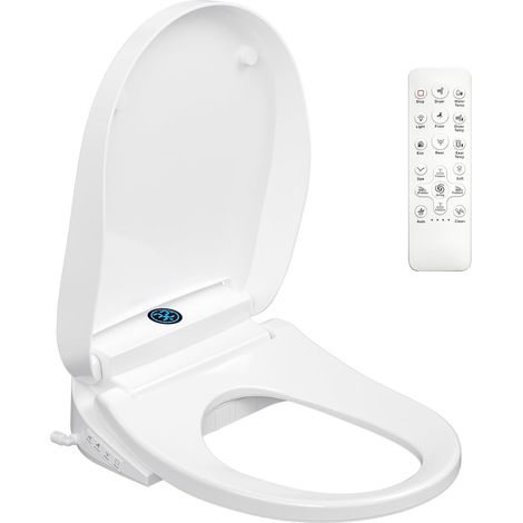 Siège WC Lavant Électrique Chauffant Abattant WC Intelligent Blanc (1/5)