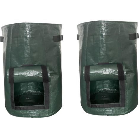 2 Packs de 7Gallons de Sacs de Culture de Pommes de Terre Sachets de Plantes de Jardin en Polyéthylène Vert pour Divers Légumes
