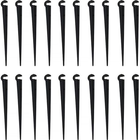 Lot de 200 piquets de fixation au sol pour tuyau d'arrosage et tuyau d'arrosage en forme de C (1/5)