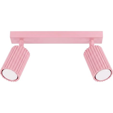 Plafoniere Karbon rosa 30x16.5x6.5cm Alluminio Sollux (1/5)