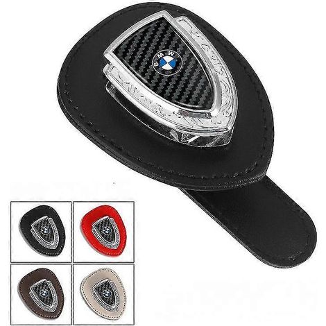 1 support de lunettes de soleil pour voiture, compatible avec les modèles BMW, support de lunettes de soleil à clipser sur le pare-soleil, avec logo. (1/5)