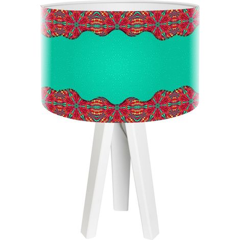 Lampe de chevet stamps foto-105 - Blanc, rouge