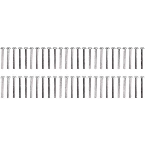 50 Stück Flanschschrauben mit Linsenkopf, A2-70 Edelstahl, Linsenkopf, Innensechskantschrauben, Set M4x35 mm