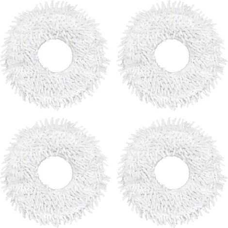 Accessoires serpillière pour station de serpillière 2-en-1 robot essuyeur serpillières lingettes X4… (blanc)