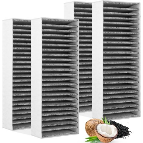 Filtre À Charbon Actif - 193 X 75 X 35 Mm - Pour Hotte Aspirante En Recirculation - Lot De 4 (1/5)