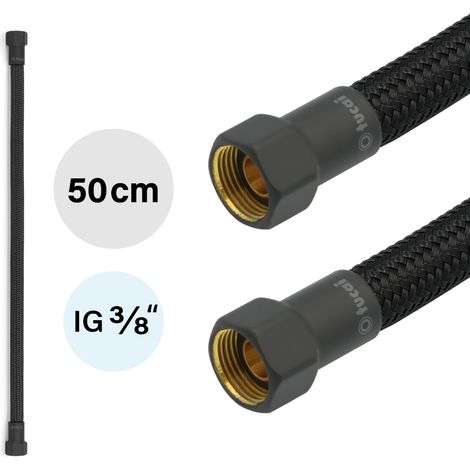 Flexschlauch DN8 IG/IG 3/8" Schwarz & Schwarz Matt 300 - 500 mm