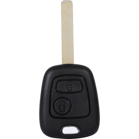 2 Coques vierges de clé de voiture télécommande non découpée pour Peugeot 107 207 307 407, étui de rechange (1/5)