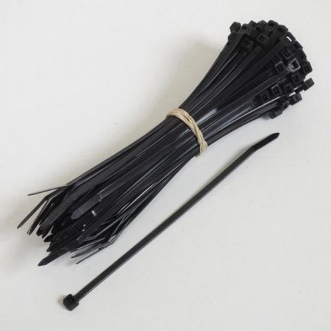 Colliers de serrage à bande perforée - lot de 100 - noir 135x2.5 K06035 8600230301 rilsan pour moto