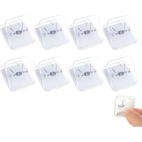 Set mit 8 selbstklebenden Federclips – Für den Außenbereich, Zuhause, Büro, Fotoposter (1/4)