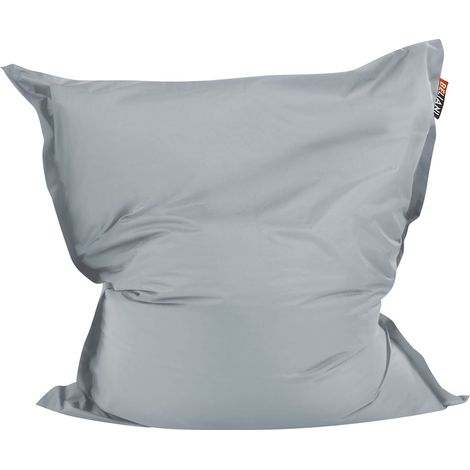 Pouf Poltrona Sacco Grande Grigio Chiaro con Zip 140 x 180 cm Fuzzy (1/5)