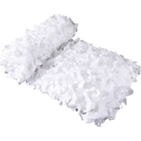 Filet de Camouflage Blanc Voile d'ombrage rectangulaire design ombrière camouflage 3x4 m blanc (1/5)