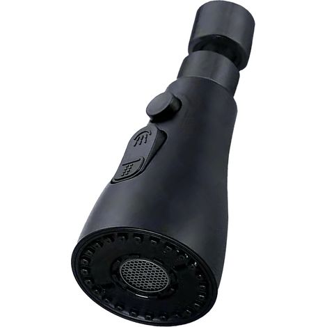 Cabezal de ducha giratorio de 360° con 3 funciones para grifos de cocina, aireador de fregadero G1/2 de ahorro de agua, cabezal de ducha de repuesto pulido (1/5)