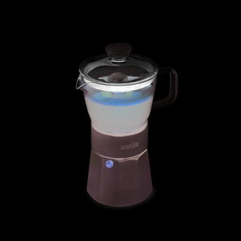 La Cafetière Cafetera Espresso de Cristal Verona, Cromada, 6 Tazas, Caja de Regalo