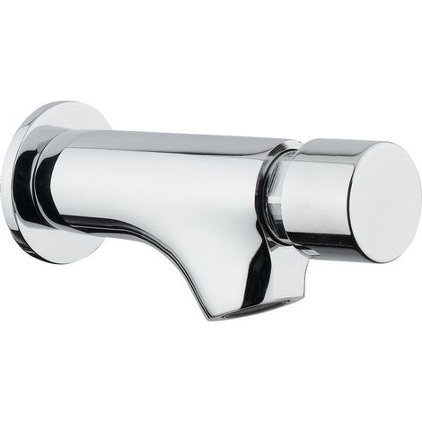 Grifo de lavabo mural temporizado regulable serie MODERN con pulsador antibloqueo - Idral