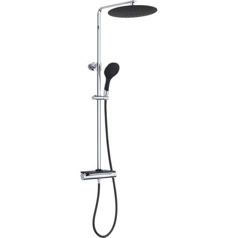 Set Doccia con Miscelatore Termostatico GRANDE VITA Nero Cromato EISL (1/5)