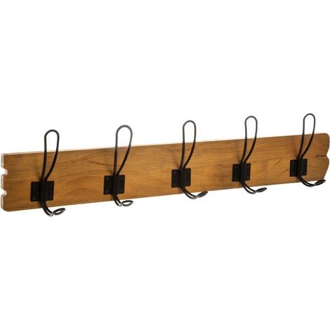Perchero 'Loft' 5 ganchos 64 x 14 cm - Atmosphera créateur d'intérieur (1/3)