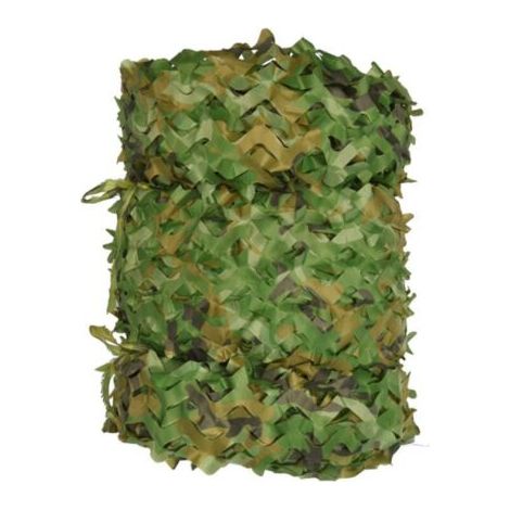 Voile d'ombrage rectangulaire 3x6m en maille polyester Oxford – Camouflage vert pour protection solaire – Usage extérieur et décoration (1/5)