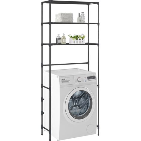 Support de rangement au-dessus lave-linge 3 niveaux 69x28x169cm