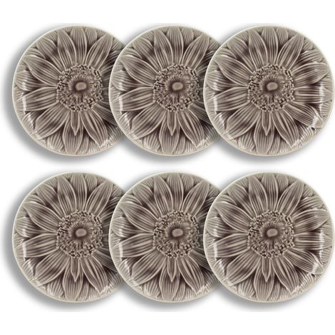 Lot de 6 assiettes à desserts 20,5cm en grès, NOVA (1/3)