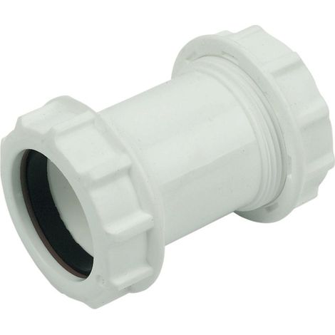 FloPlast 40mm White Compression Waste Coupling - Easy Install (1/2)