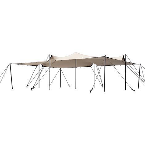 TOOLPORT Professional Stretchzelt 6x8m mit Aluminiumgestänge wasserdicht für Events und Outdoor Einsätze (1/5)