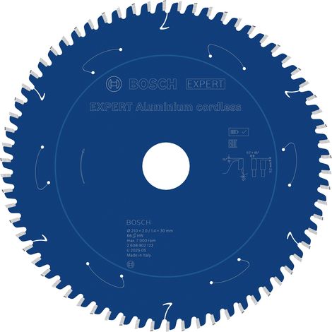 Bosch EXPERT Aluminium Circular Saw Blade 210 x 2/1.4 x 30mm T66 2608902123 (1/5)