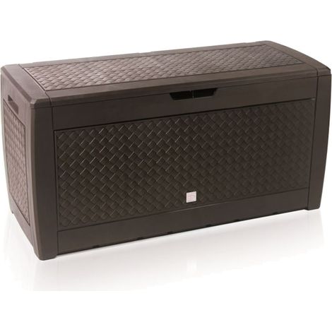 Prosperplast Baul de jardin 310 litros Boxe Matuba en color chocolate 119 x 48 x 60 cm (1/6)