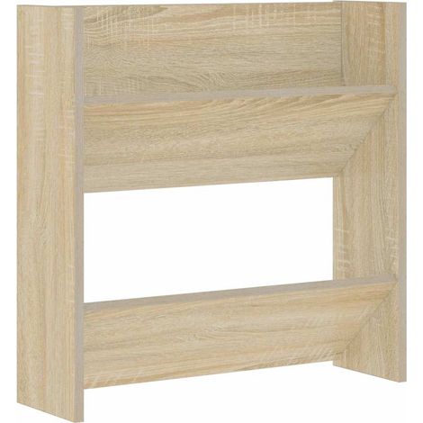 Scarpiera Mobile per scarpe a Muro Rovere Sonoma 60x18x60 cm in Legno Multistrato (1/5)