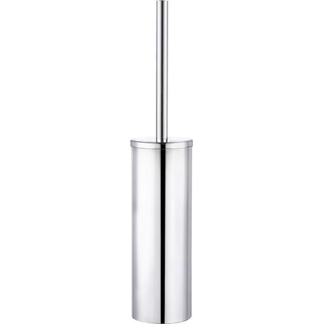304 Stainless Steel Toilet Brush Long Bucket Round Pedestal Toilet Brush with Holder for Bathroom Decoration Brushed Nickel (1/4)