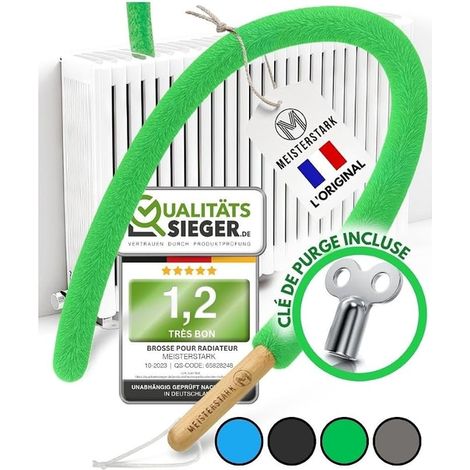 Brosse Radiateur Longue 115cm Brosse Radiateur Plumeau Radiateur Housse Flexible Lavable Brosse de Nettoyage Radiateur (Vert) (1/5)
